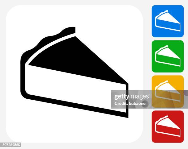 sliced pie icon flat graphic design - cake slice stock illustrations