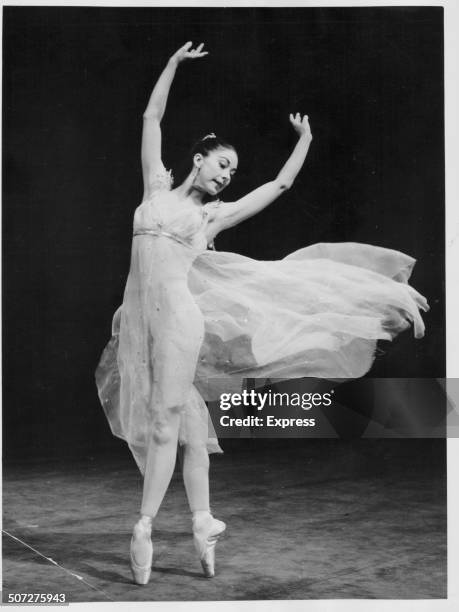 Ballet dancer Margot Fonteyn performing on stage in the ballet 'Ondine' at the Theatre Royal, London, October 24th 1958.