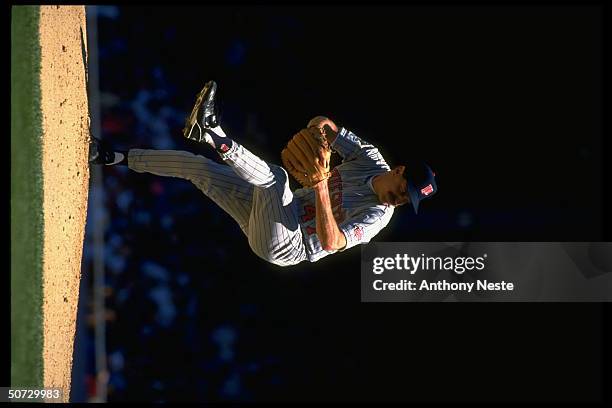 Minn. Twins Jack Morris in action alone pitching.