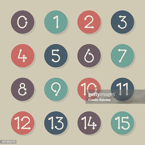 Number 1 2 3 4 Clip Art High Res Illustrations - Getty Images