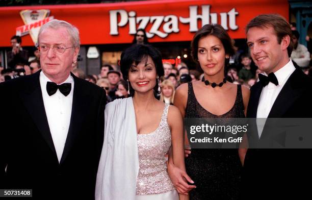 Actor Michael Caine with wife, daughter Natasha and her husband, at the Bafta Awards, the British Oscars, at the Odeon Leicester Square.