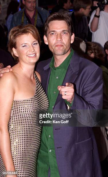Actor Dougray Scott and his partner at UK Gala Premiere of the movie Mission Impossible 2 at the Empire, Leicester Square.