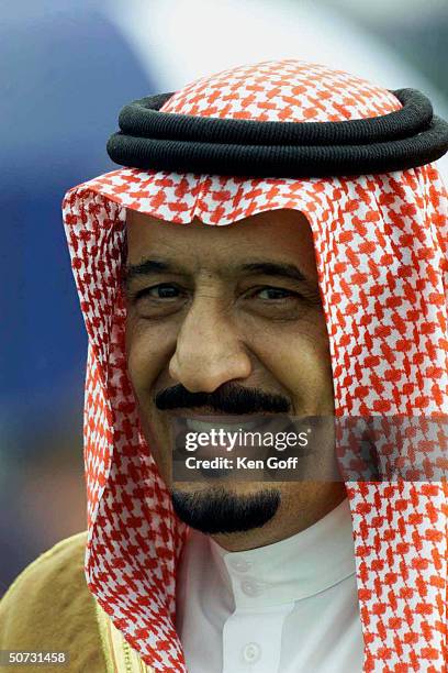 CLoseup of Saudi Prince Salman Bin Abdul Aziz Al Saud at GCC Polo Cup, an annual charity match, at the Guard's Polo Club, Smith's Lawn, Windsor.