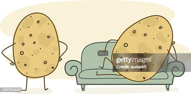 coach potato - doodle - lazy stock illustrations