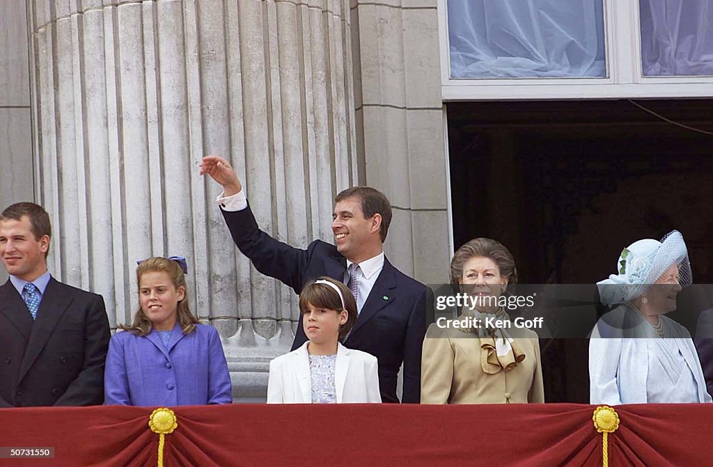 Eugenie [RF: England RF];Andrew [& Family] [RF: England RF];Margaret Rose [RF: England RF];Elizabeth [& Family] [RF: England RF];Beatrice [RF: England RF];Peter Mark Andrew Phillips