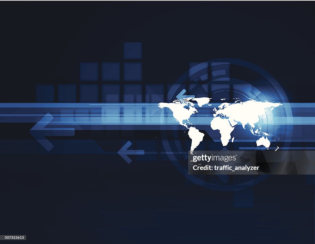 Abstract World Map Background High-Res Vector Graphic - Getty Images