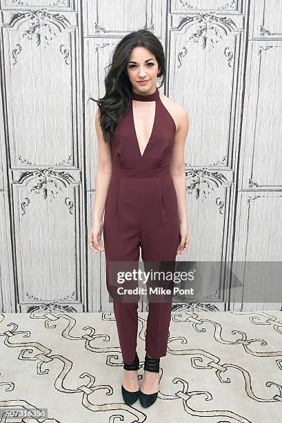 Actress Ana Villafane attends the AOL Build series to discuss the Broadway play "On Your Feet" at AOL Studios In New York on January 28, 2016 in New...