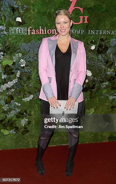 Actress Kiera Chaplin attends the 19th Annual Fashion Group International Rising Star Awards at Cipriani 42nd Street on January 28, 2016 in New York...