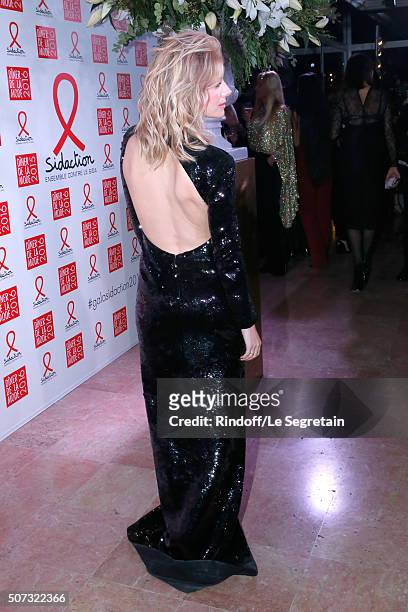 Actress Melanie Laurent attends the Sidaction Gala Dinner 2016 as part of Paris Fashion Week. Held at Pavillon d'Armenonville on January 28, 2016 in...