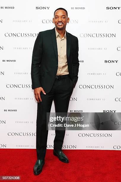 Will Smith attends a special screening of "Concussion" at Ham Yard Hotel on January 28, 2016 in London, England.