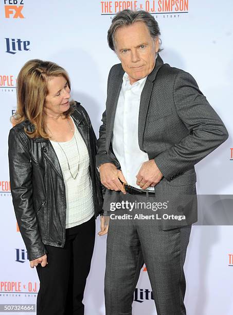 Actor Bruce Greenwood and wife Susan Devlin arrive for Premiere Of "FX's "American Crime Story - The People V. O.J. Simpson" held at Westwood Village...