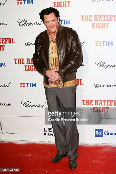 Michael Madsen walks the red carpet for 'The Hateful Eight' premiere on January 28, 2016 in Rome, Italy.