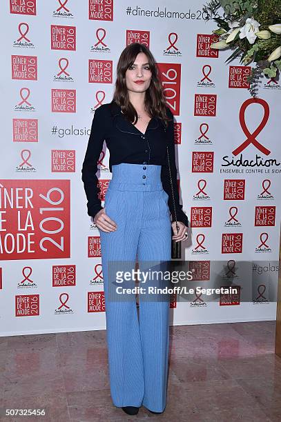 Alma Jodorowsky attends the Sidaction Gala Dinner 2016 as part of Paris Fashion Week on January 28, 2016 in Paris, France.