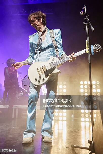 Justin Hawkins of The Darkness performs at Columbia Theater on January 28, 2016 in Berlin, Germany.