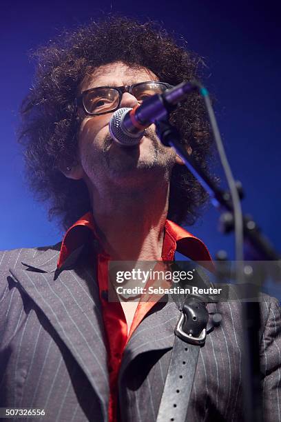 Frankie Poullain of The Darkness performs at Columbia Theater on January 28, 2016 in Berlin, Germany.