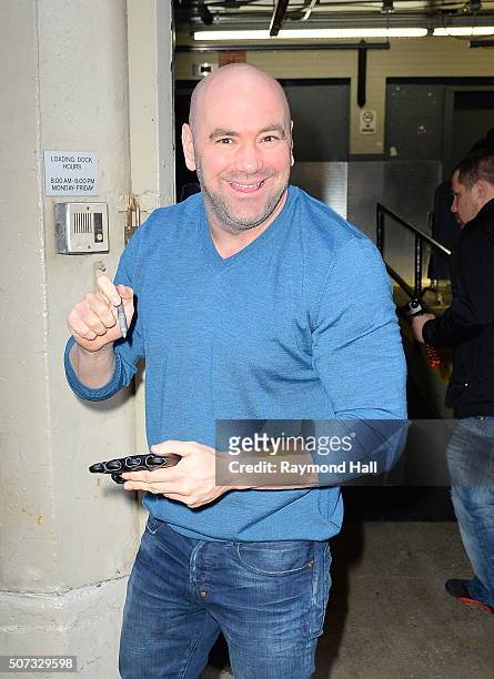Dana White is seen outside "Huff Post Live"on January 28, 2016 in New York City.