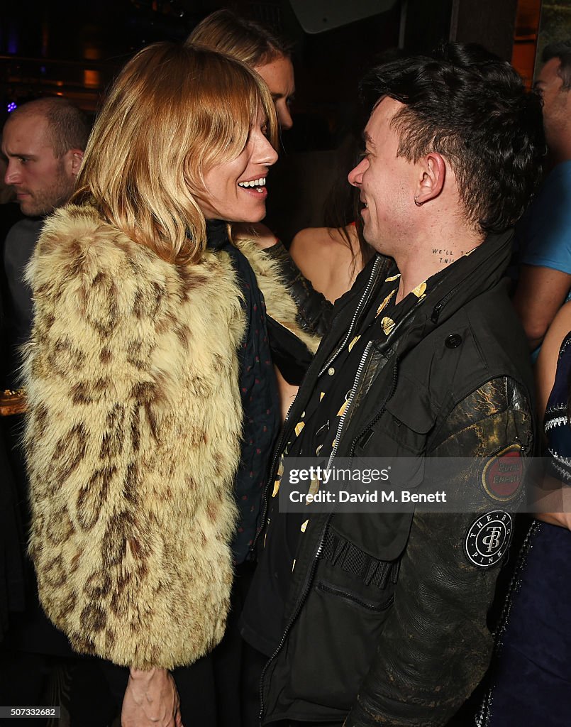 Sienna Miller and Robbie Furze attend the launch of 100 Wardour St on