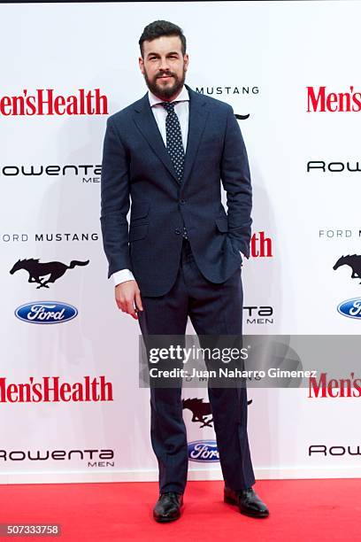 Mario Casas attends Men's Health 2015 Awards on January 28, 2016 in Madrid, Spain.