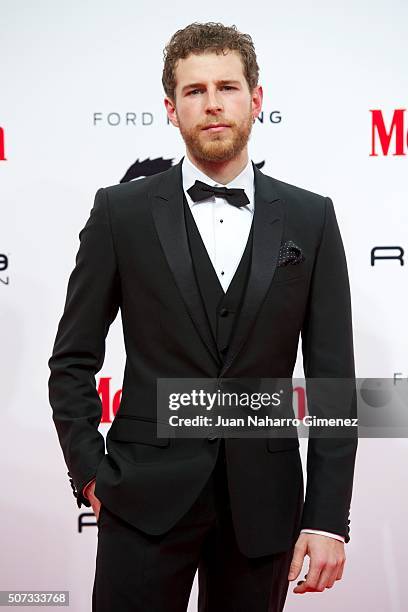 Alvaro Cervantes attends Men's Health 2015 Awards on January 28, 2016 in Madrid, Spain.