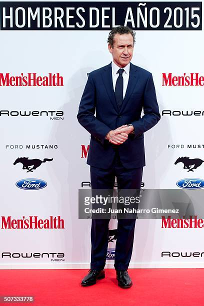 Jorge Valdano attends Men's Health 2015 Awards on January 28, 2016 in Madrid, Spain.