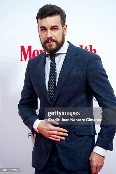 Mario Casas attends Men's Health 2015 Awards on January 28, 2016 in Madrid, Spain.