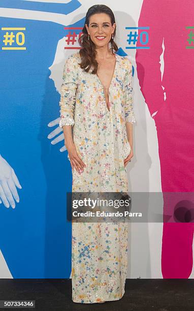 Raquel Sanchez Silva attends Movistar+ New Channel party photocall at Telefonica Flagship on January 28, 2016 in Madrid, Spain.