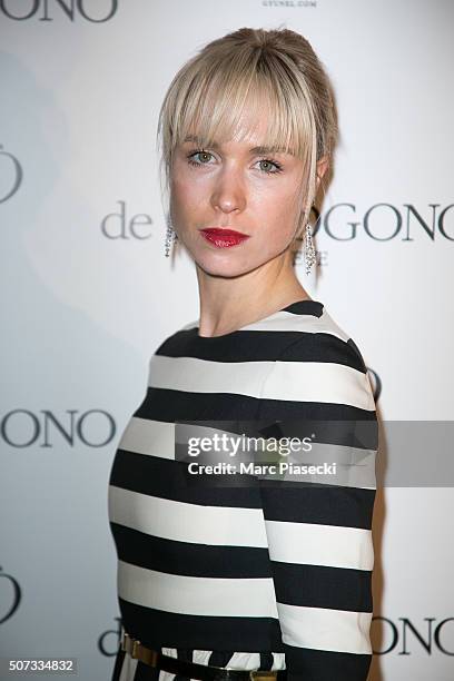 Anne-Sophie Mignaux attends the 'De Grisogono' La Boetie cocktail on January 28, 2016 in Paris, France.