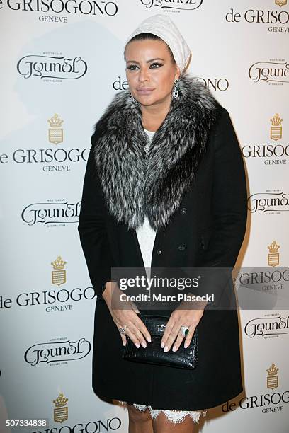 Kasia Al Thani attends the 'De Grisogono' La Boetie cocktail on January 28, 2016 in Paris, France.