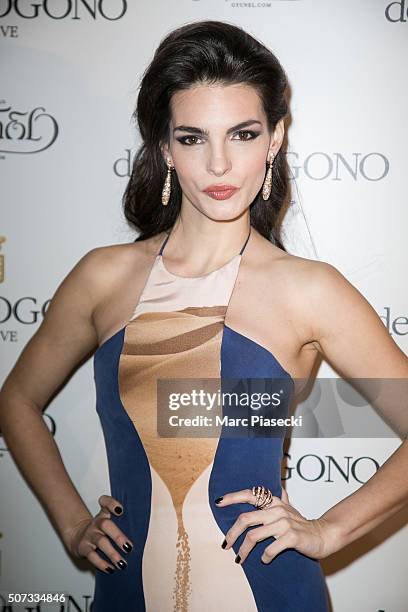 Bojana Panic attends the 'De Grisogono' La Boetie cocktail on January 28, 2016 in Paris, France.