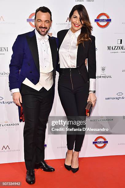 Alessandro Martorana and guest attend Alessandro Martorana Birthday Party held at La Permanente on January 28, 2016 in Milan, Italy.