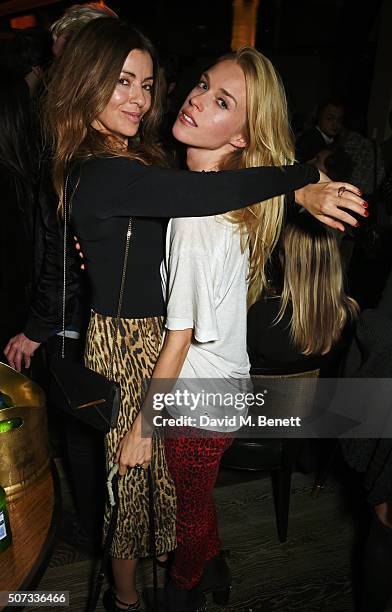 Sara MacDonald and Mary Charteris attend the launch of 100 Wardour St on January 28, 2016 in London, England.