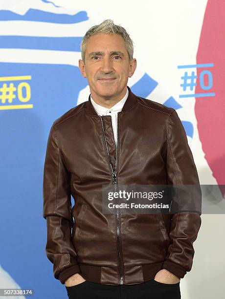 Jon Sistiaga attends the Movistar+ New Channel presentation at Telefonica Flagship Store on January 28, 2016 in Madrid, Spain.