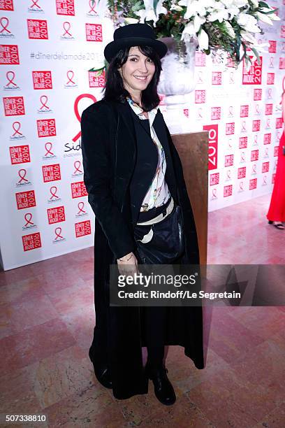 Actress Zabou Breitman attends the Sidaction Gala Dinner 2016 as part of Paris Fashion Week. Held at Pavillon d'Armenonville on January 28, 2016 in...