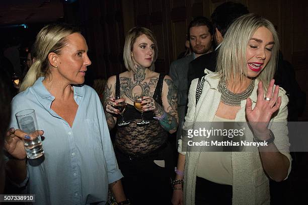Natascha Ochsenknecht and Kiki Viebrock attend the EIS! party at Soho house on January 28, 2016 in Berlin, Germany.