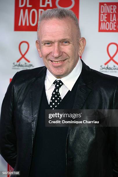 Jean Paul Gaultier attends the Sidaction Gala Dinner 2016 as part of Paris Fashion Week on January 28, 2016 in Paris, France.