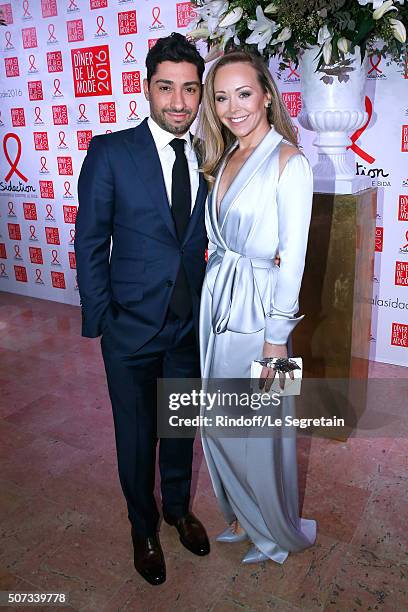 Michael Russo and Tamara Ralph attend the Sidaction Gala Dinner 2016 as part of Paris Fashion Week. Held at Pavillon d'Armenonville on January 28,...