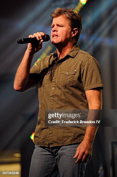 Richie McDonald of the band Lonestar performs at Honda Stage at the NHL Fan Fair presented by Bridgestone, on January 28, 2016 in Nashville,...