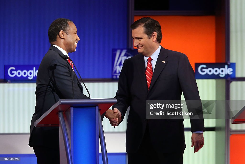 Republican Presidential Candidates Debate In Iowa Days Before State's Caucus