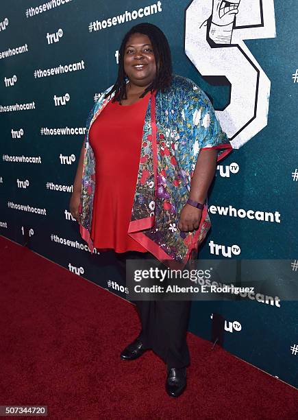 Actress Sonya Eddy attends 'Those Who Can't' premiere event at The Wilshire Ebell Theatre on January 28, 2016 in Los Angeles, California. 25914_001