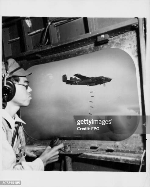 Japanese Lieutenant Minoru Wada, a prisoner of war helping the allies to bomb Japanese army headquarters in World War Two, Philippines, August 10th...