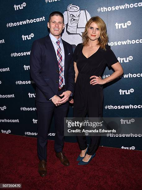 Television personalities Kevin Pereira and Brooke Van Poppelen arrive at the premiere of truTV's "Those Who Can't" at The Wilshire Ebell Theatre on...