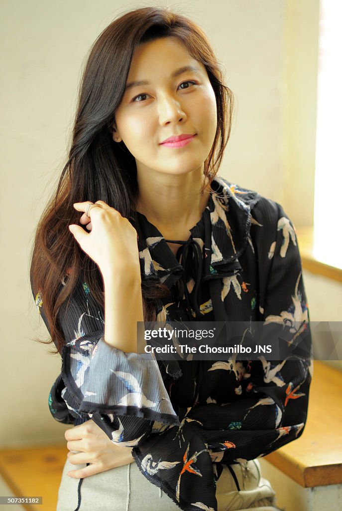 Kim Ha-neul poses for photographs on January 5, 2016 in Seoul, South
