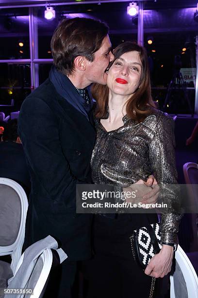 Elie Top and Valerie Donzelli attend the Sidaction Gala Dinner 2016 as part of Paris Fashion Week. Held at Pavillon d'Armenonville on January 28,...