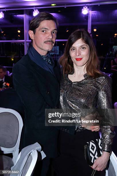 Elie Top and Valerie Donzelli attend the Sidaction Gala Dinner 2016 as part of Paris Fashion Week. Held at Pavillon d'Armenonville on January 28,...