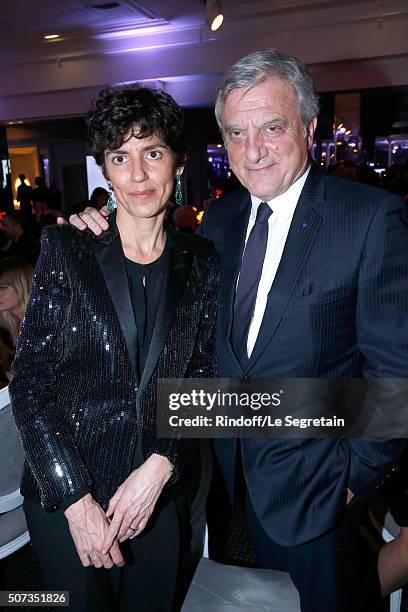 Chief executive of Yves Saint Laurent Francesca Bellettini and CEO Dior Sindey Toledano attend the Sidaction Gala Dinner 2016 as part of Paris...