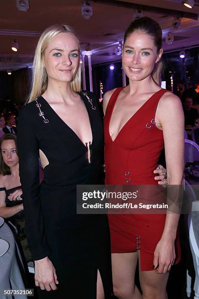 General Director of Mugler, Virginie Courtin-Clarins and Model Doutzen Kroes attend the Sidaction Gala Dinner 2016 as part of Paris Fashion Week....