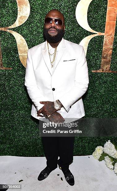 Rick Ross attends Rick Ross' 40th Birthday Celebration on January 28, 2016 in Fayetteville, Georgia.
