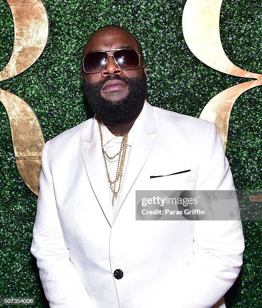 Rick Ross attends Rick Ross' 40th Birthday Celebration on January 28, 2016 in Fayetteville, Georgia.
