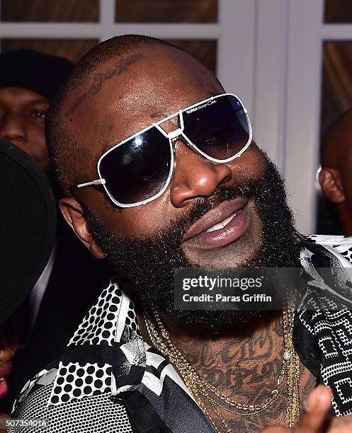 Rick Ross attends Rick Ross' 40th Birthday Celebration on January 28, 2016 in Fayetteville, Georgia.