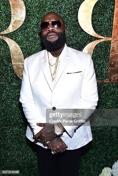 Rick Ross attends Rick Ross' 40th Birthday Celebration on January 28, 2016 in Fayetteville, Georgia.